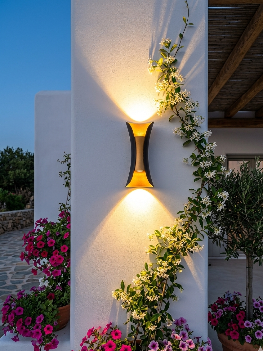 Modern Up & Down LED Outdoor Wall Light – Waterproof Exterior Sconce