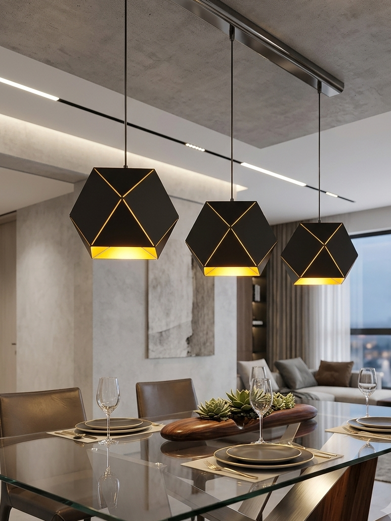 Galaxy chandelier,black gold matte