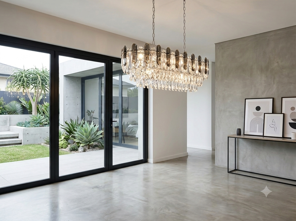 Luxury 3-Tier Modern Crystal Chandelier with a Touch of Smoky Grey